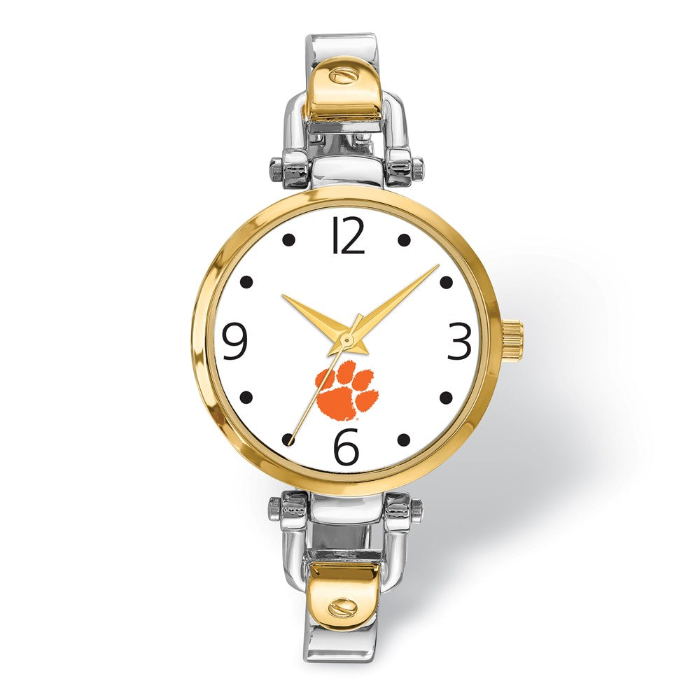 Ladies Clemson University Elegant 2-tone Watch, Item W9534 by The Black Bow Jewelry Co.