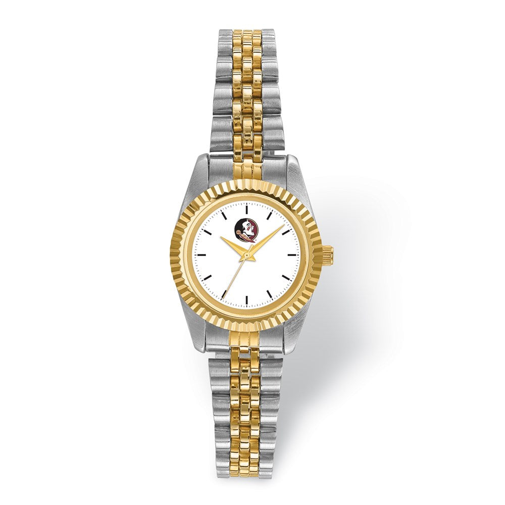 Ladies Florida State University Pro Two-tone Watch, Item W9538 by The Black Bow Jewelry Co.
