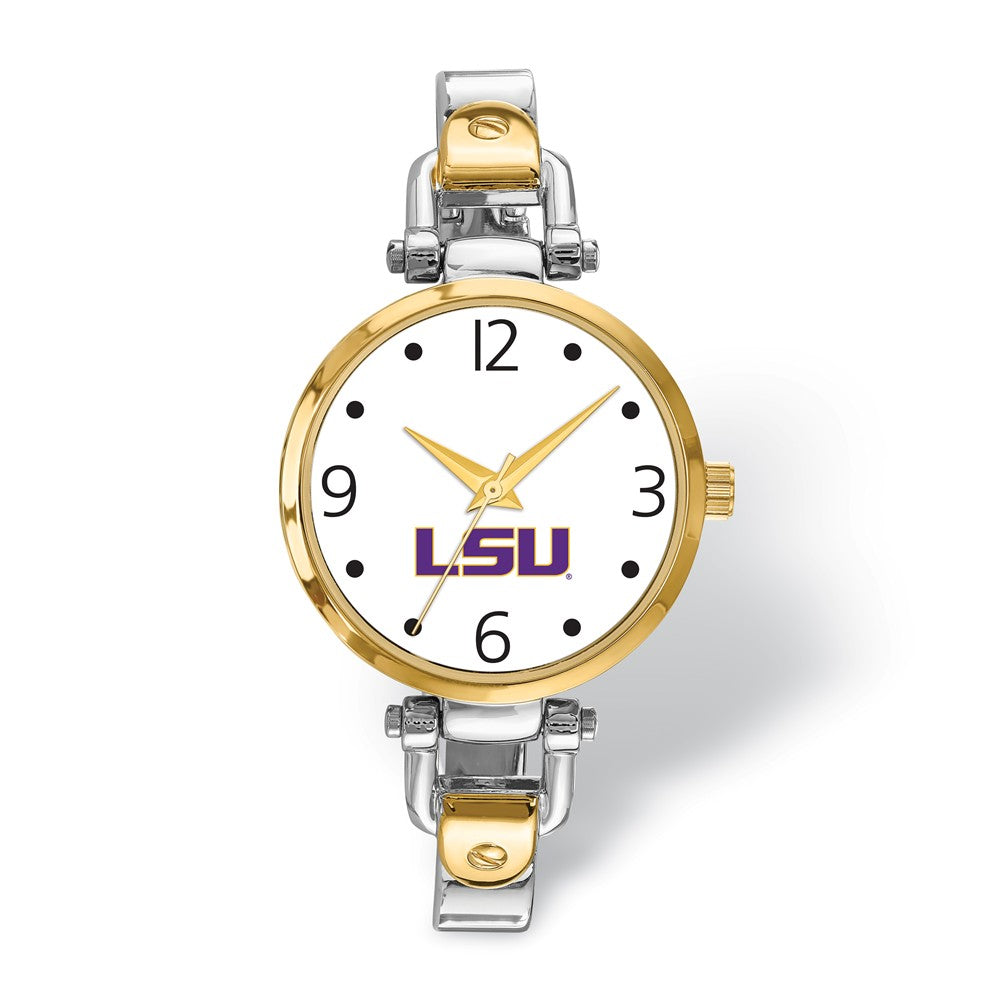 Ladies Louisiana State University Elegant 2-tone Watch, Item W9561 by The Black Bow Jewelry Co.
