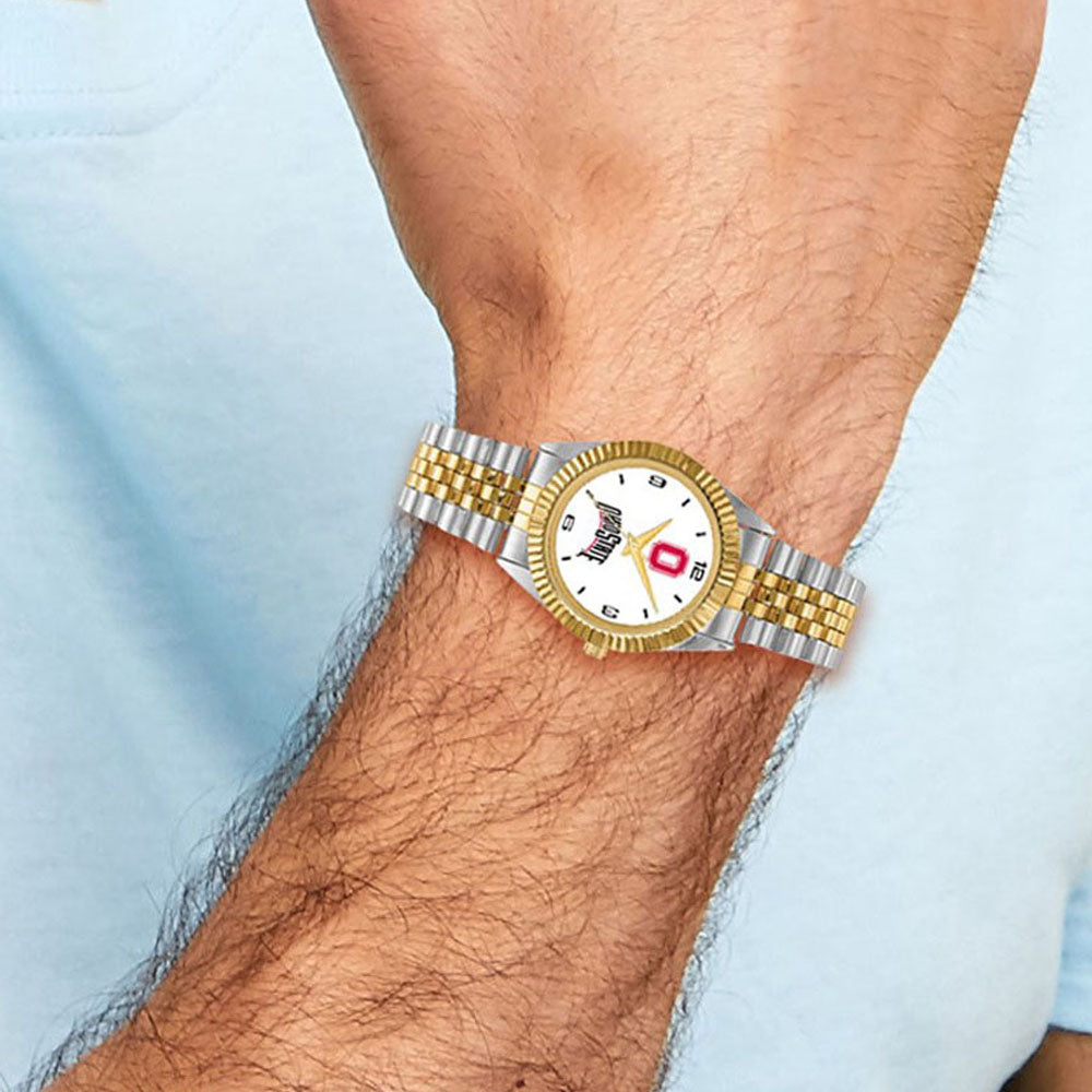 Alternate view of the Mens Ohio State University Pro Two-tone Watch by The Black Bow Jewelry Co.