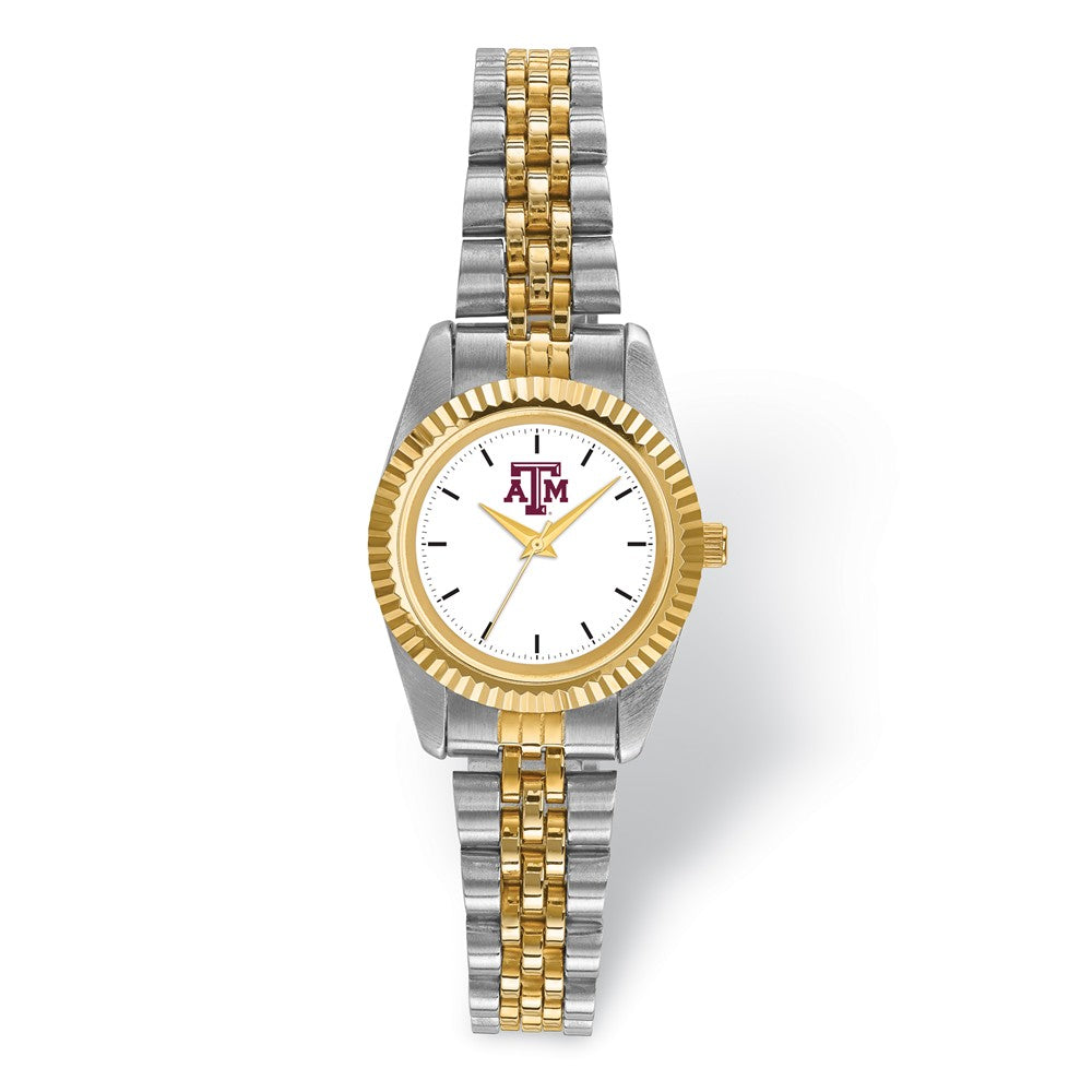 LogoArt Ladies Texas A&M University Pro Two-tone Watch, Item W9586 by The Black Bow Jewelry Co.