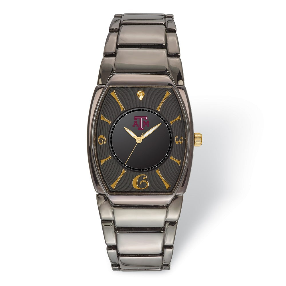 LogoArt Mens Texas A&M University Executive Black-plated Watch, Item W9587 by The Black Bow Jewelry Co.
