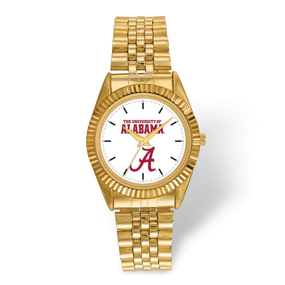 Mens University of Alabama Pro Gold-tone Watch, Item W9595 by The Black Bow Jewelry Co.