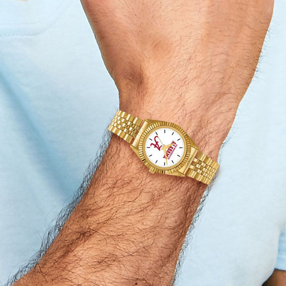 Alternate view of the Mens University of Alabama Pro Gold-tone Watch by The Black Bow Jewelry Co.