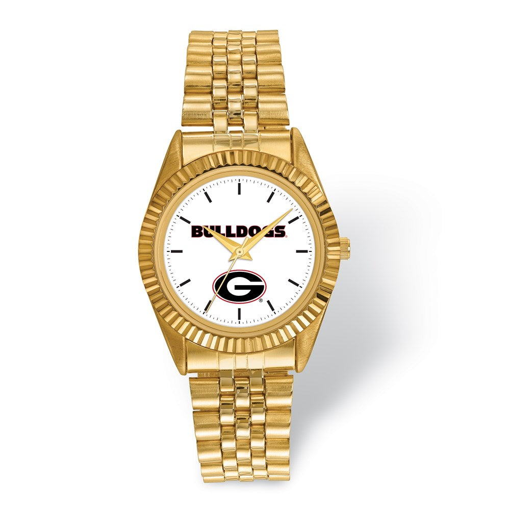 Mens University of Georgia Pro Gold-tone Watch, Item W9625 by The Black Bow Jewelry Co.