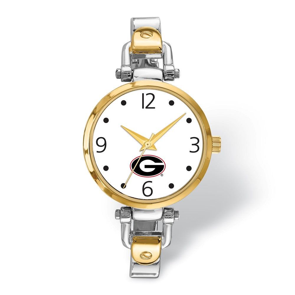 Ladies University of Georgia Elegant 2-tone Watch, Item W9631 by The Black Bow Jewelry Co.