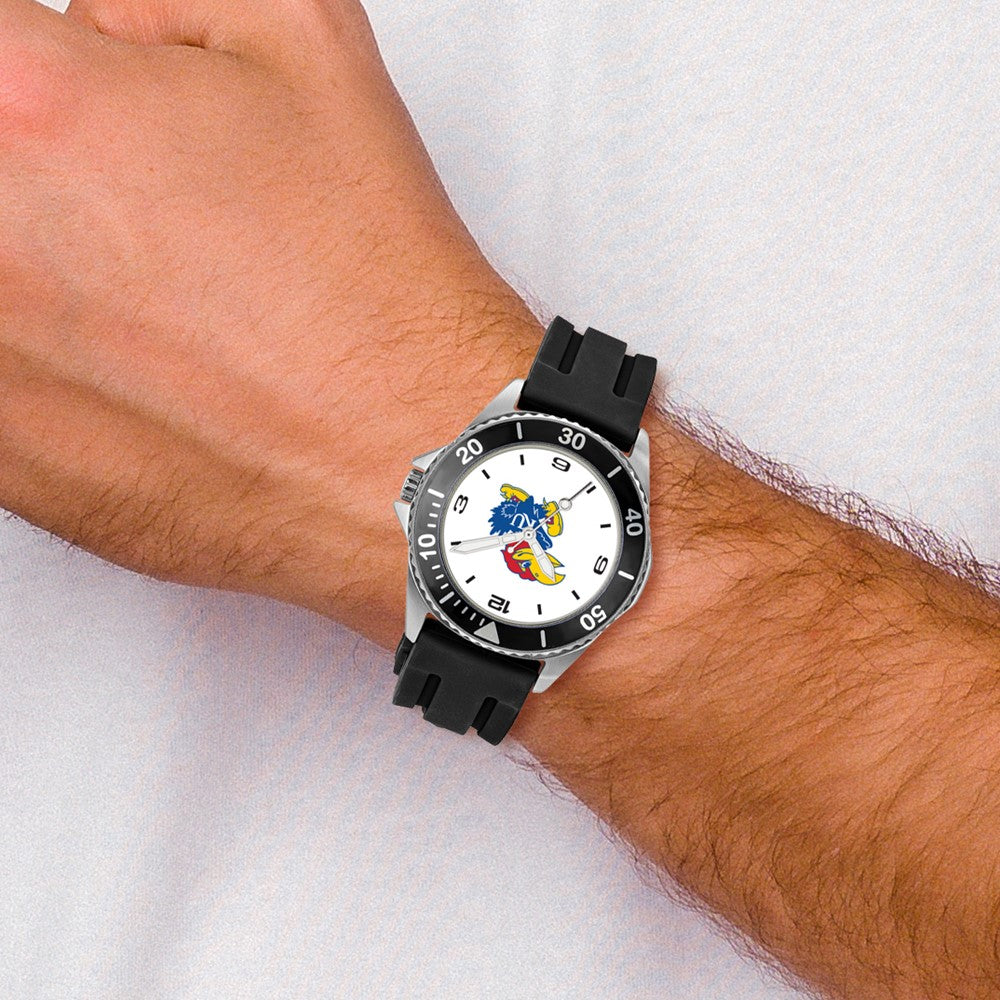 Alternate view of the Mens University of Kansas Collegiate Watch by The Black Bow Jewelry Co.