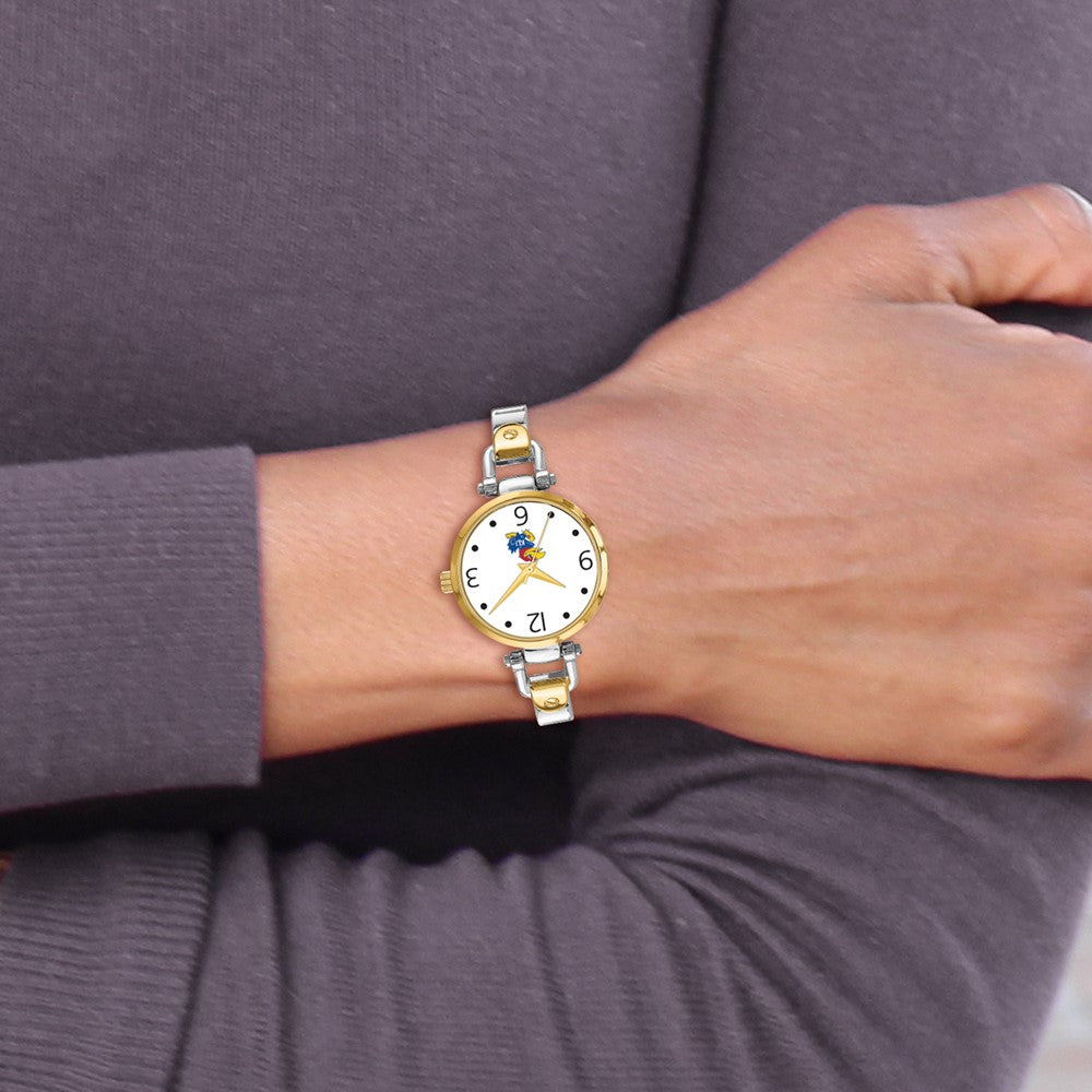 Alternate view of the Ladies University of Kansas Elegant 2-tone Watch by The Black Bow Jewelry Co.