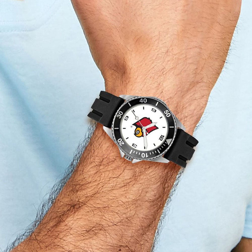 Alternate view of the Mens University of Louisville Collegiate Watch by The Black Bow Jewelry Co.