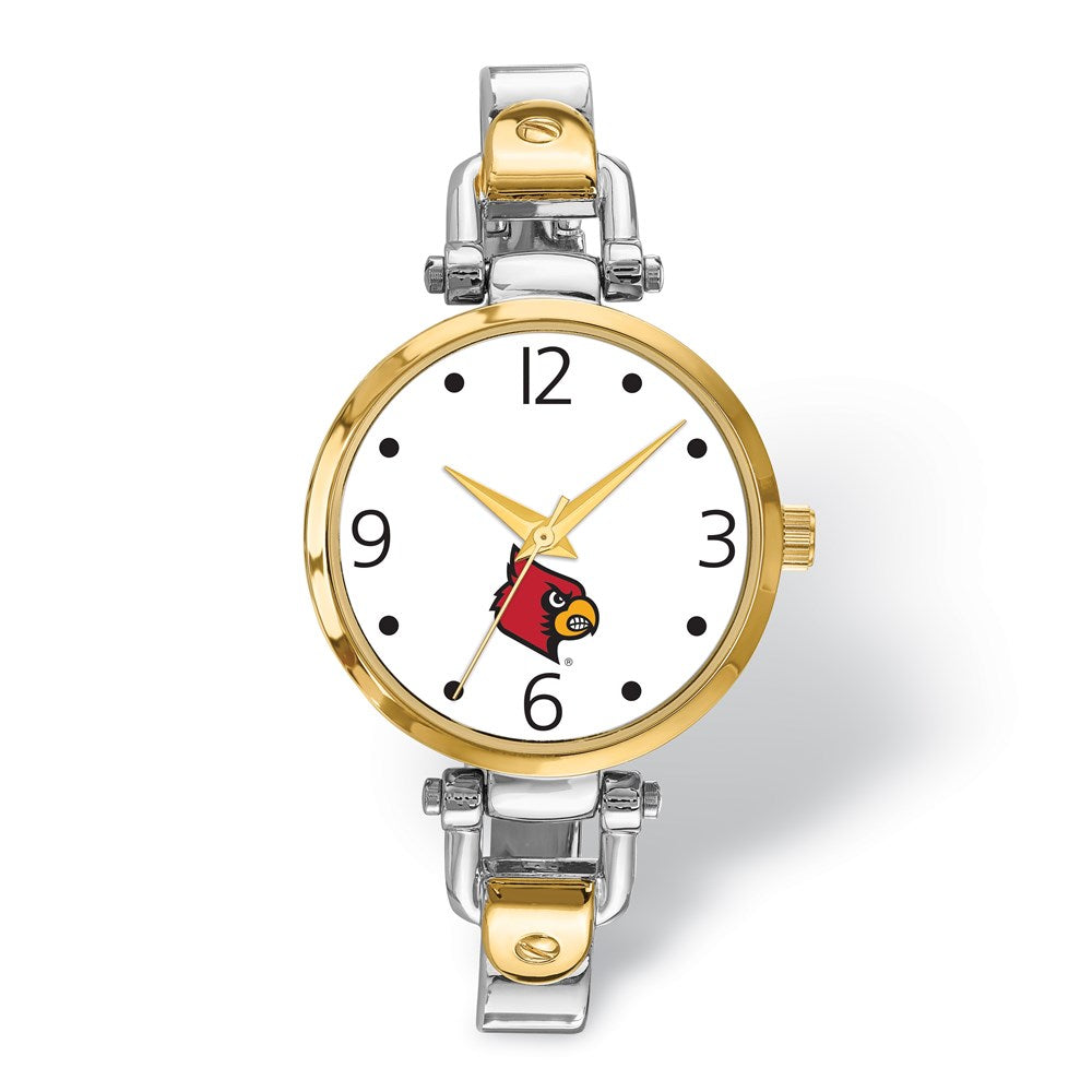 Ladies University of Louisville Elegant 2-tone Watch, Item W9668 by The Black Bow Jewelry Co.