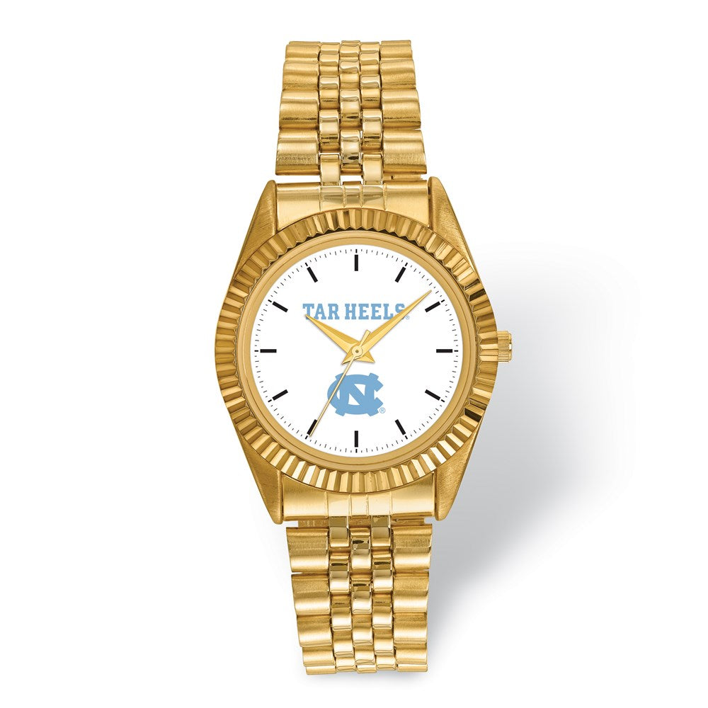 Mens University of North Carolina Pro Gold-tone Watch, Item W9674 by The Black Bow Jewelry Co.