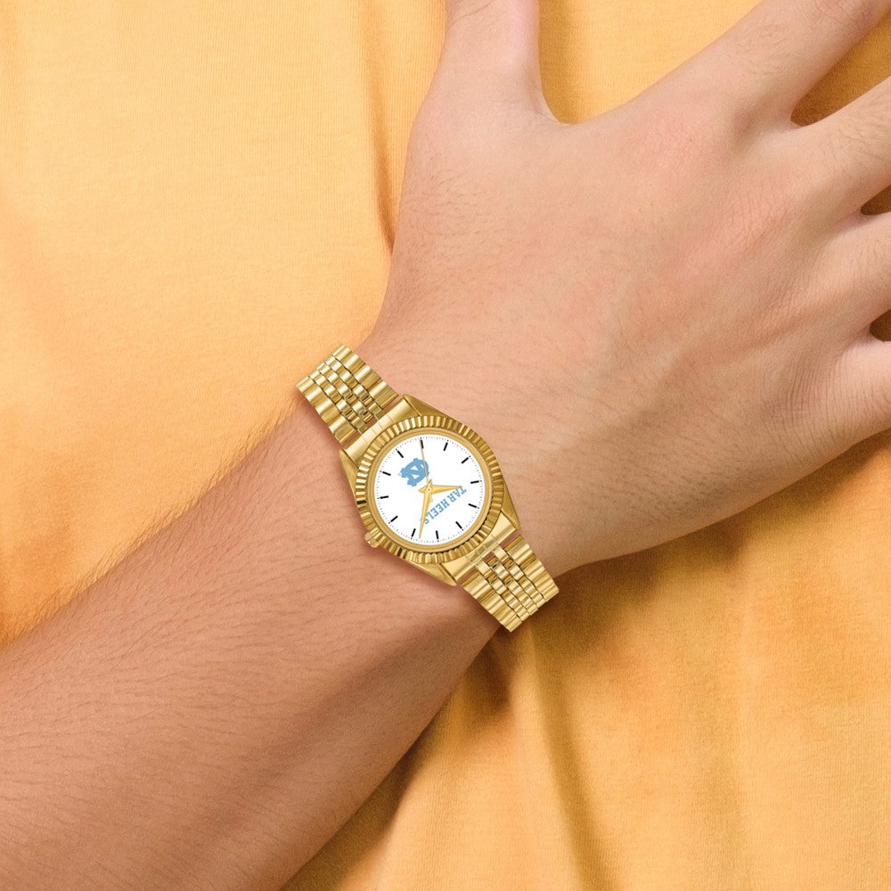 Alternate view of the Mens University of North Carolina Pro Gold-tone Watch by The Black Bow Jewelry Co.