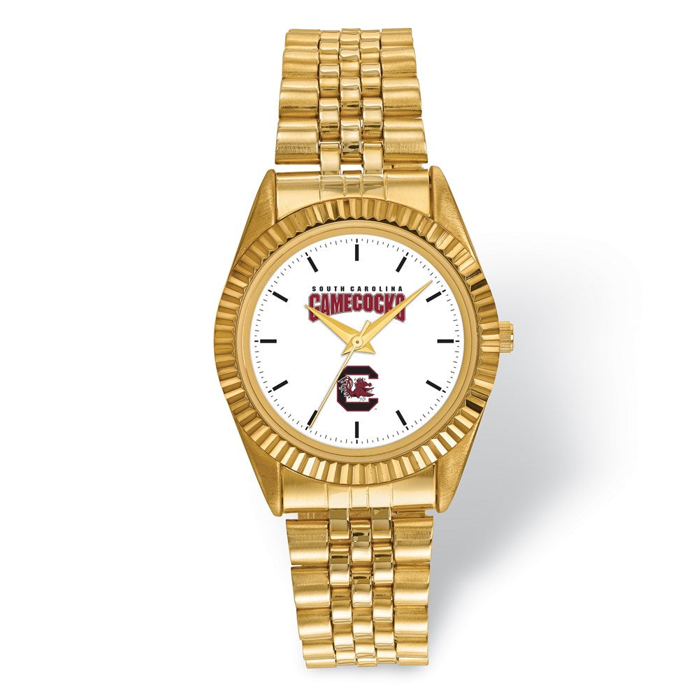 Mens University of South Carolina Pro Gold-tone Watch, Item W9694 by The Black Bow Jewelry Co.
