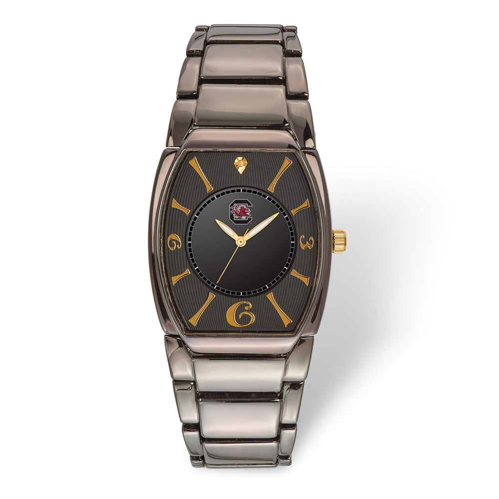 Mens University of South Carolina Executive Black-plated Watch, Item W9696 by The Black Bow Jewelry Co.