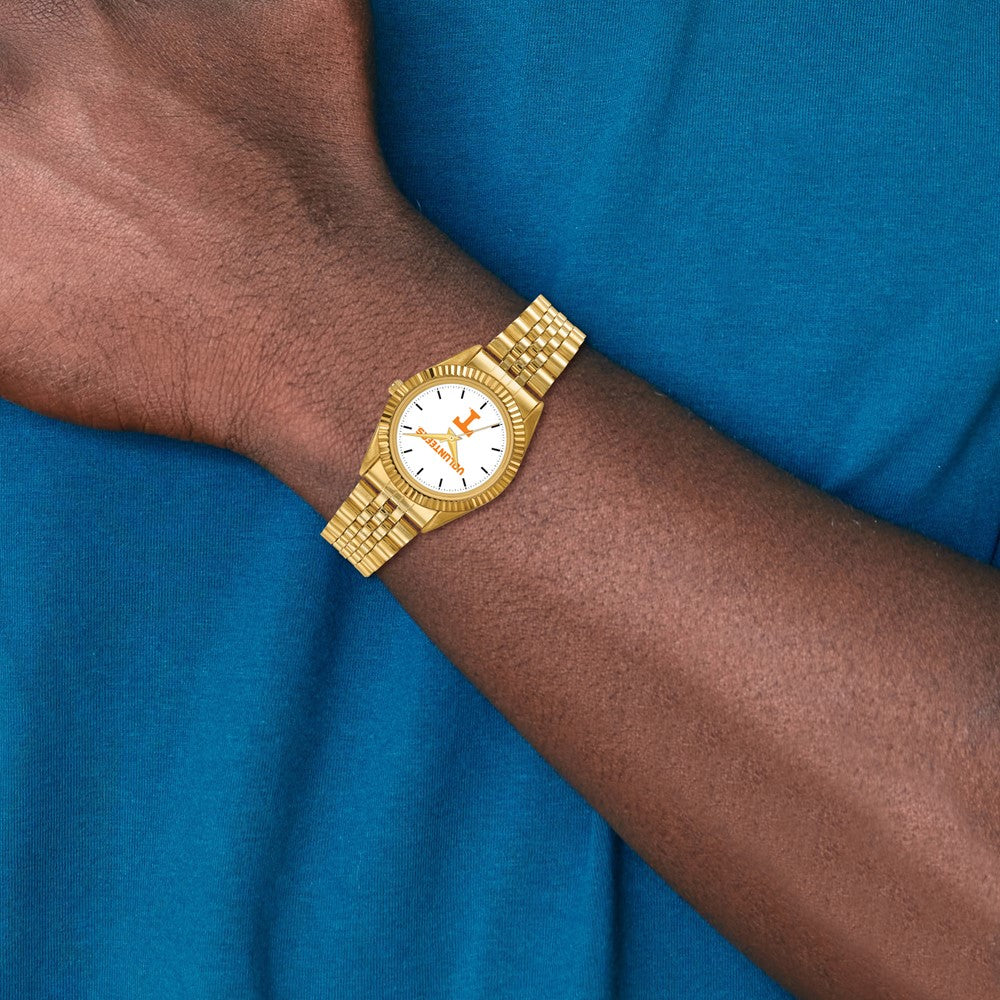 Alternate view of the Mens University of Tennessee Knoxville Pro Gold-tone Watch by The Black Bow Jewelry Co.