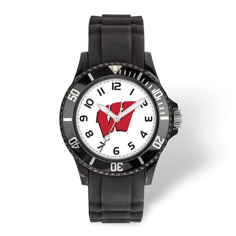 Mens University of Wisconsin Scholastic Watch, Item W9717 by The Black Bow Jewelry Co.