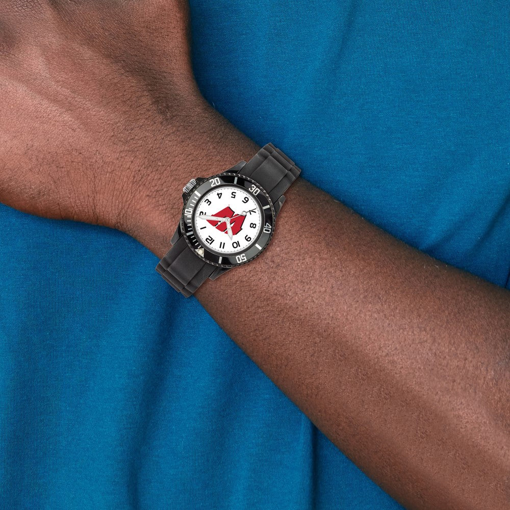 Alternate view of the Mens University of Wisconsin Scholastic Watch by The Black Bow Jewelry Co.