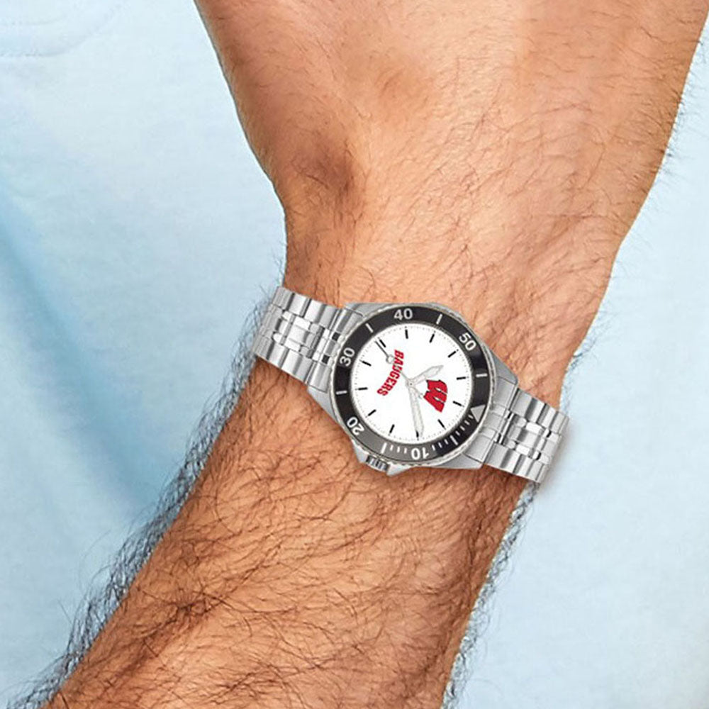 Alternate view of the Mens University of Wisconsin Champion Watch by The Black Bow Jewelry Co.