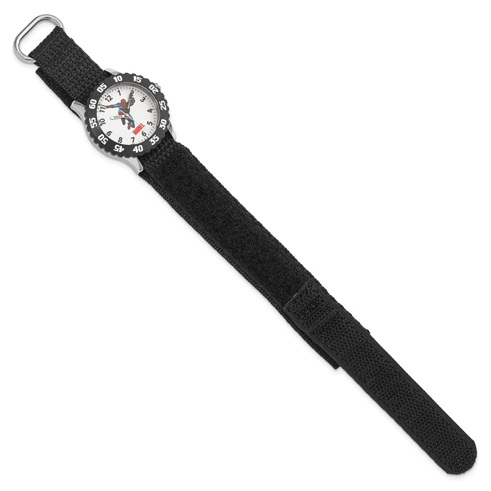 Alternate view of the Marvel Boys Spiderman Black Velcro Band Time Teacher Watch by The Black Bow Jewelry Co.