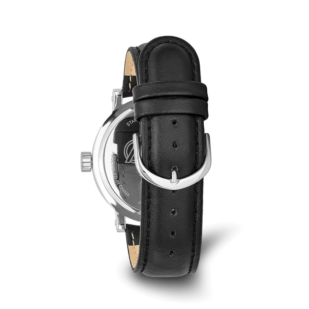 Alternate view of the Marvel Adult Size Captain America Black Leather Band Watch by The Black Bow Jewelry Co.