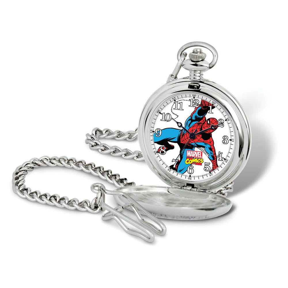Alternate view of the Marvel Boys Spiderman w/Chain Pocket Watch by The Black Bow Jewelry Co.