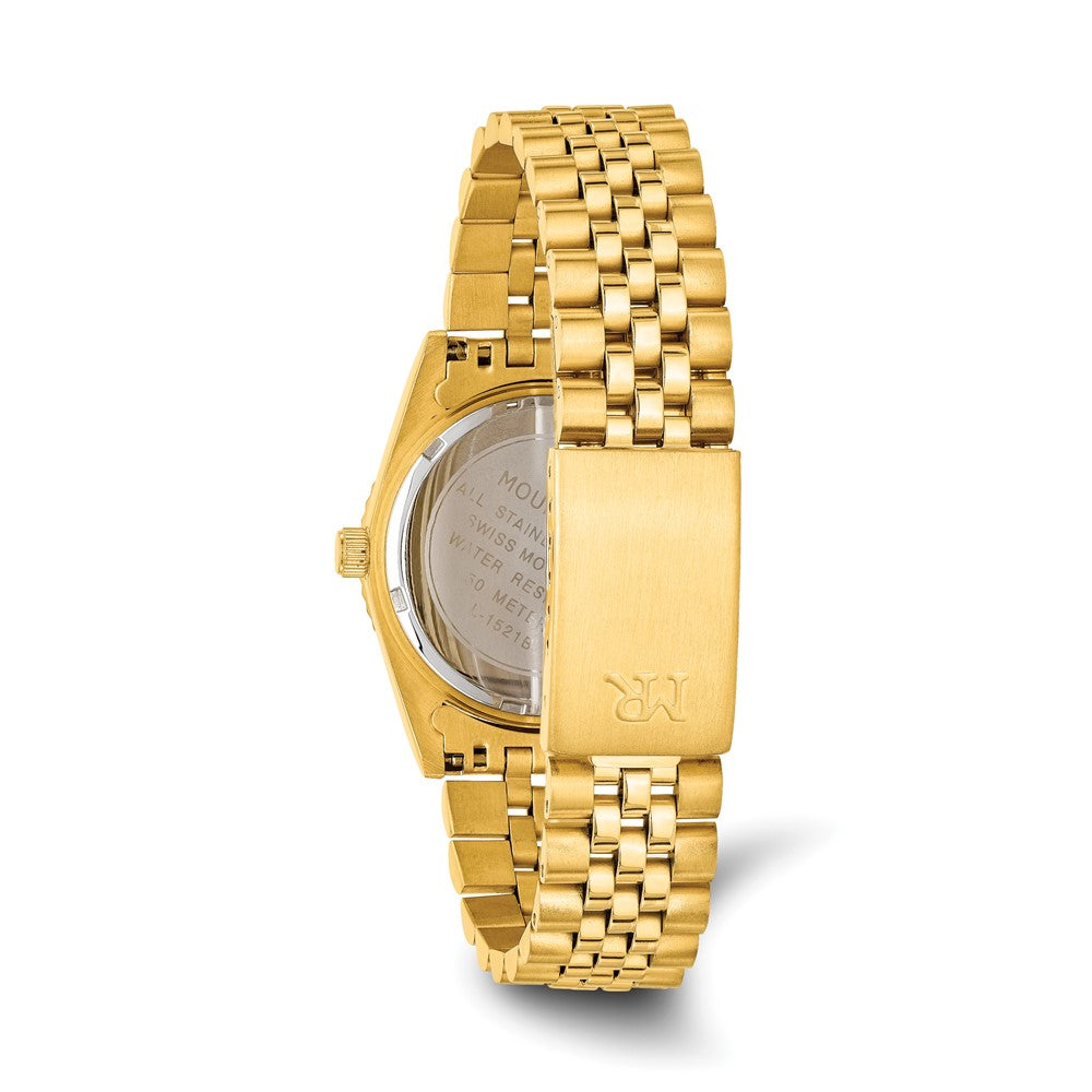 Alternate view of the Mountroyal Mens IP-plated Black Dial Watch by The Black Bow Jewelry Co.