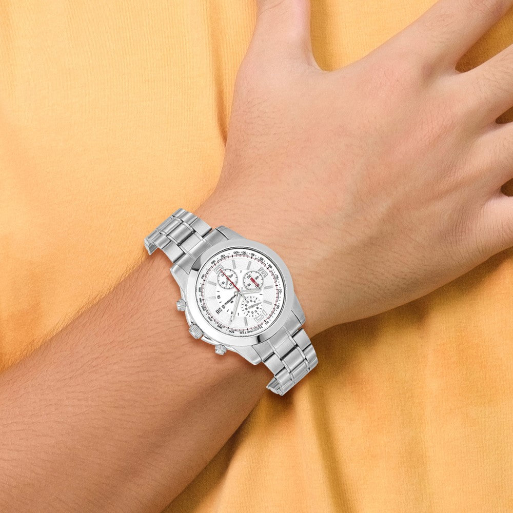 Alternate view of the Mountroyal Mens Stainless Steel Chronograph Watch by The Black Bow Jewelry Co.