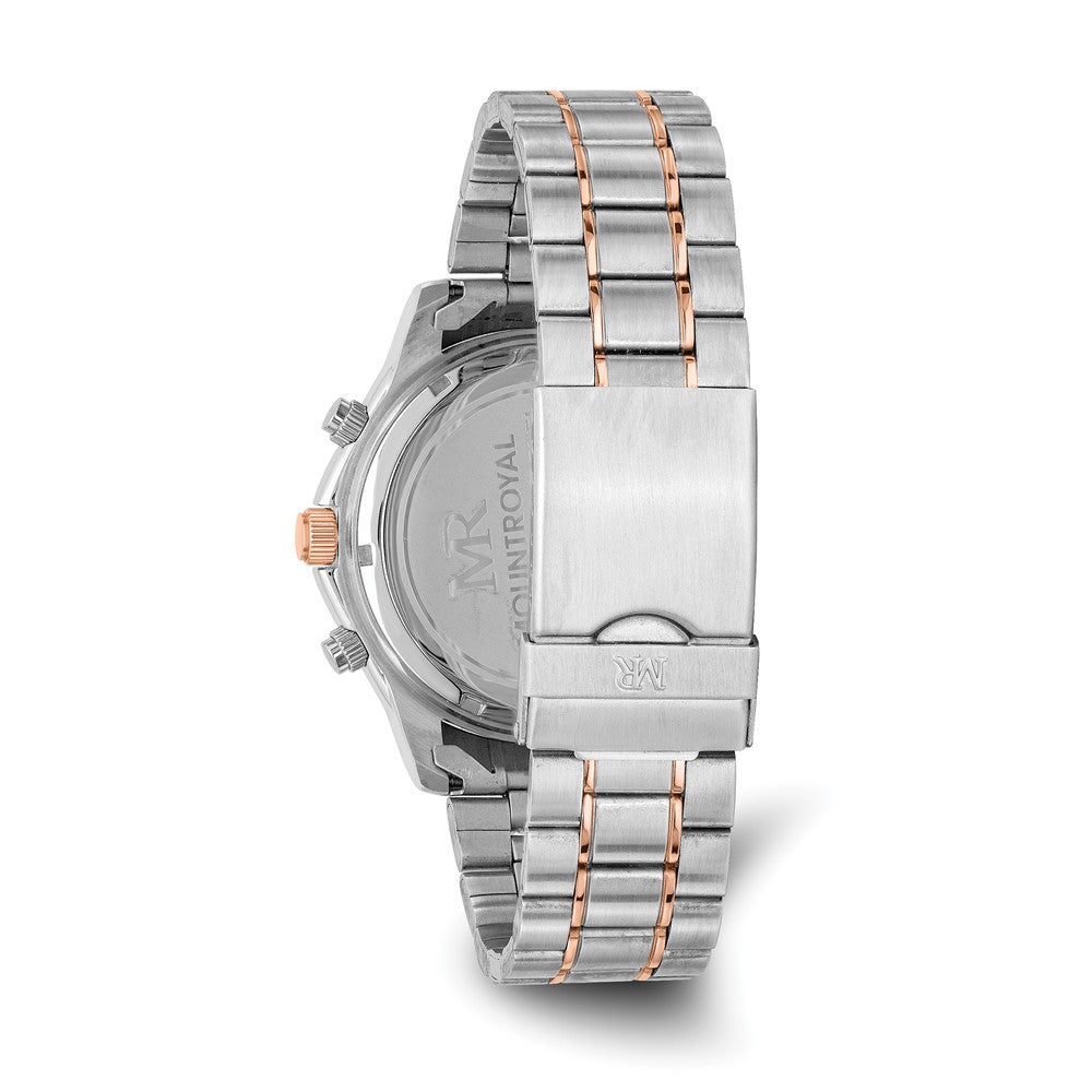 Alternate view of the Mountroyal Mens Rose 2-Tone Stainless Steel Chronograph Watch by The Black Bow Jewelry Co.