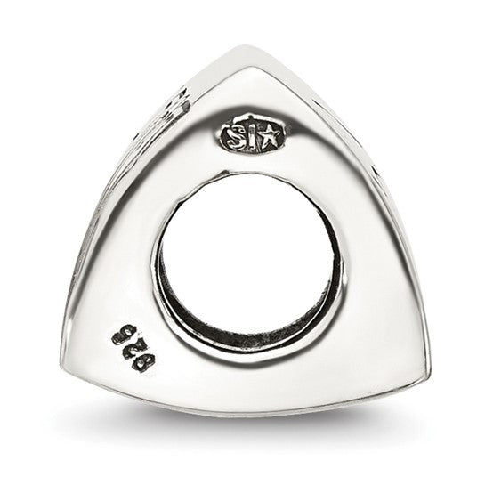 Alternate view of the 2024 Graduation 3 Sided Sterling Silver Bead Charm by The Black Bow Jewelry Co.