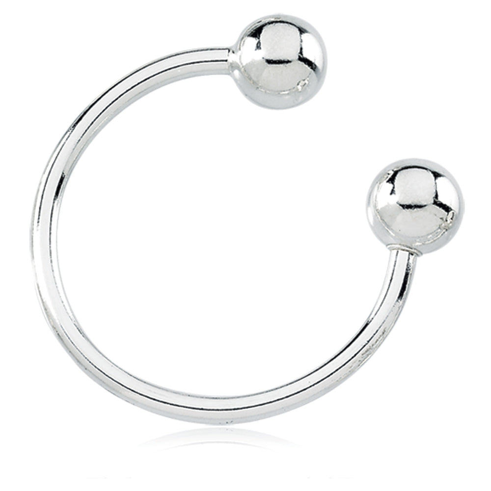 Sterling Silver Round Key Chain, Item M8015 by The Black Bow Jewelry Co.