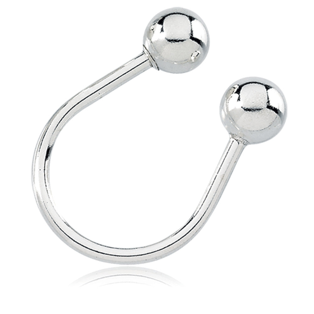 Sterling Silver U Shaped Key Chain, Item M8016 by The Black Bow Jewelry Co.