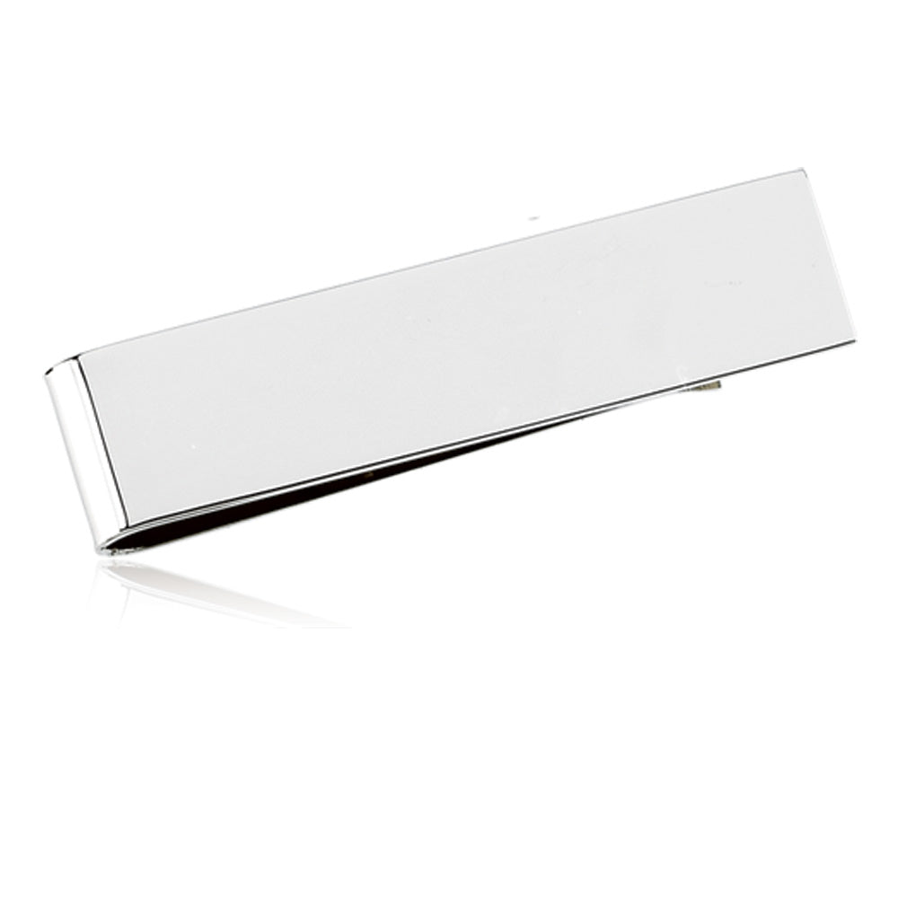 Men's Sterling Silver Long Money Clip, Item M8021 by The Black Bow Jewelry Co.