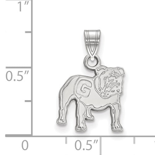 Alternate view of the Sterling Silver U. of Georgia Small Necklace by The Black Bow Jewelry Co.