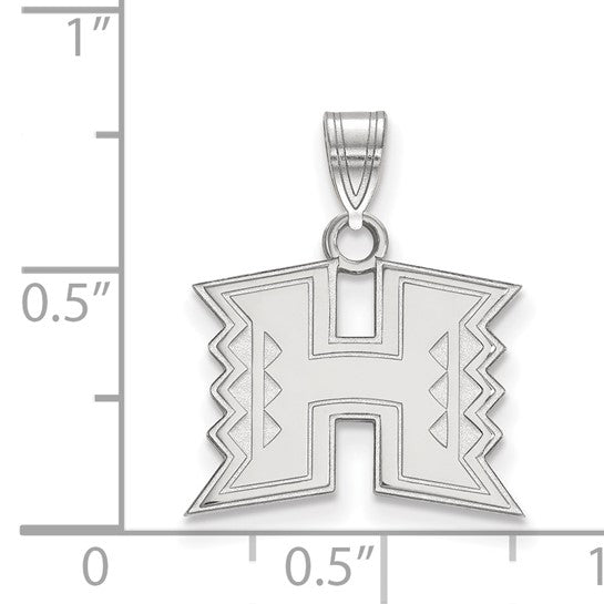 Alternate view of the Sterling Silver The U. of Hawai&#39;i Small Pendant by The Black Bow Jewelry Co.