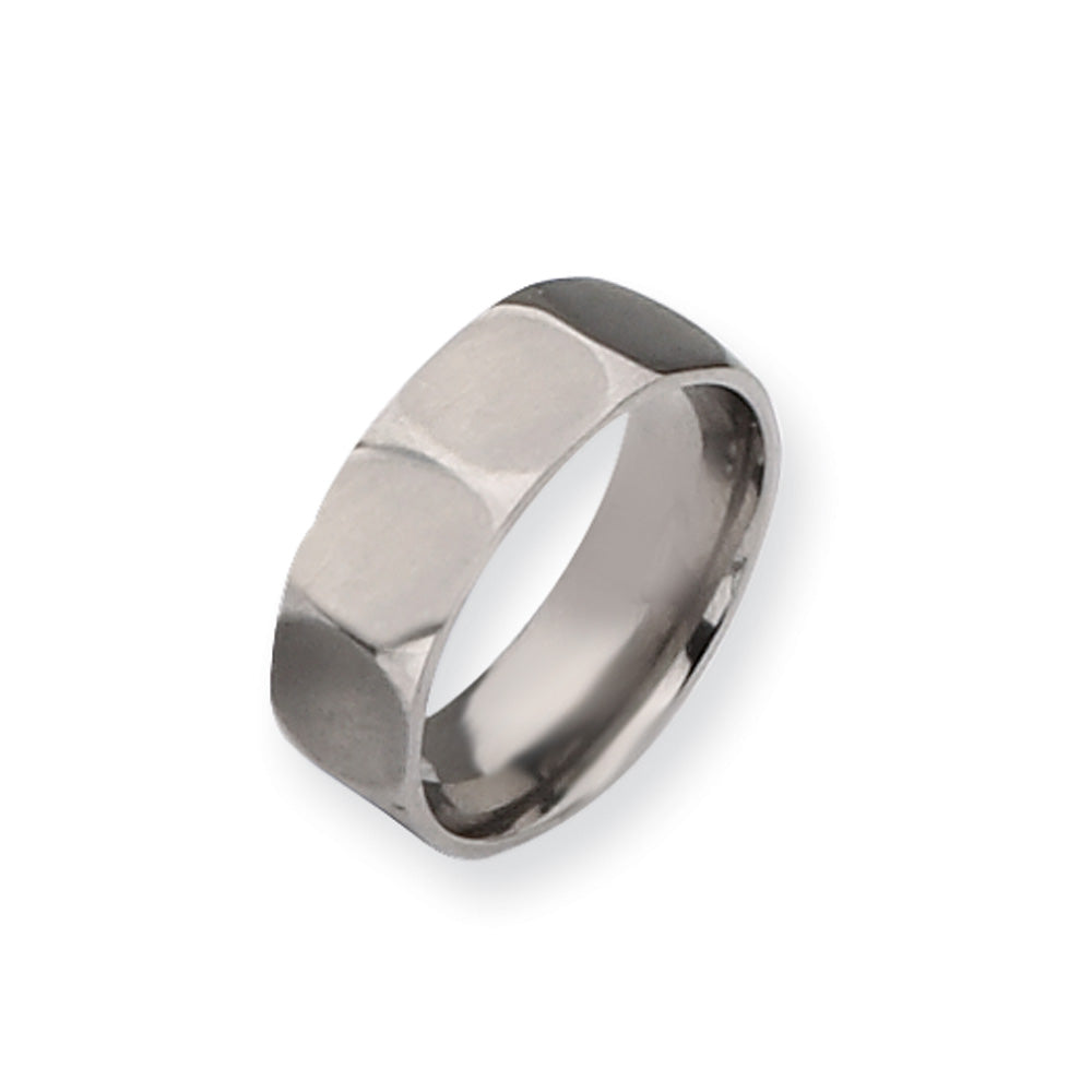 Titanium, 8mm Lug Nut Comfort Fit Band, Item 8343 by The Black Bow Jewelry Co.