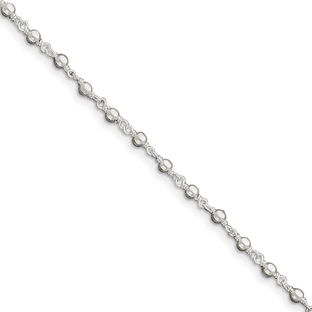 Black Bow Jewelry Company 1 mm, Sterling Silver, Cable Chain Anklet - 10 inch by The Black Bow Jewelry Co.