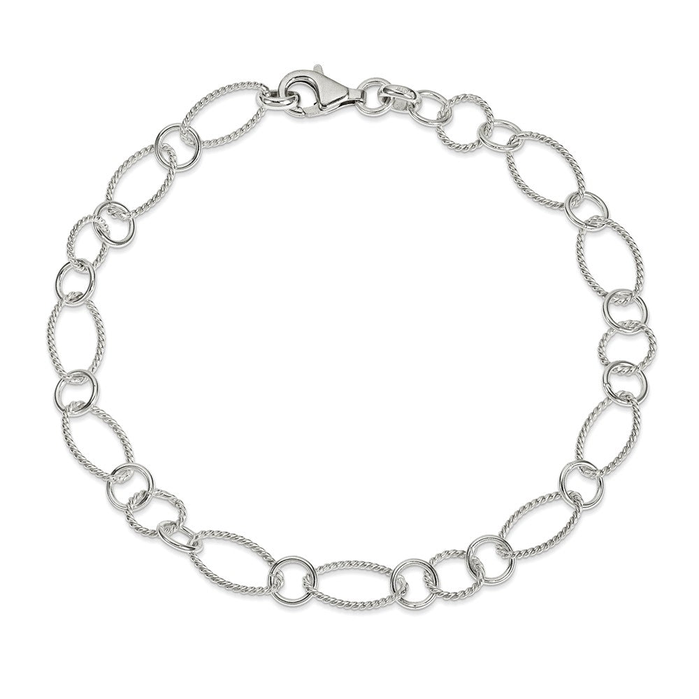 Sterling Silver Sequence Link Anklet, 10 Inch, Item A8248-10 by The Black Bow Jewelry Co.