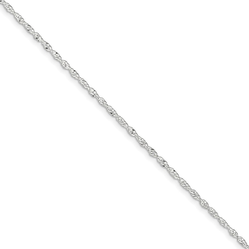 Sterling Silver 1.5mm Adjustable Singapore Anklet, 9-10-Inch, Item A8286-09 by The Black Bow Jewelry Co.