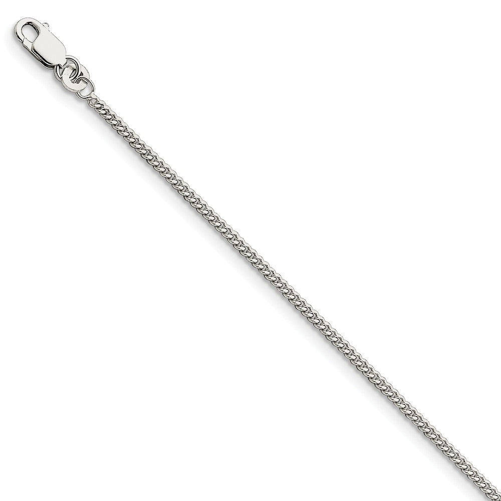 Sterling Silver 1.75mm Solid Curb Chain Anklet, Item A8382-A by The Black Bow Jewelry Co.