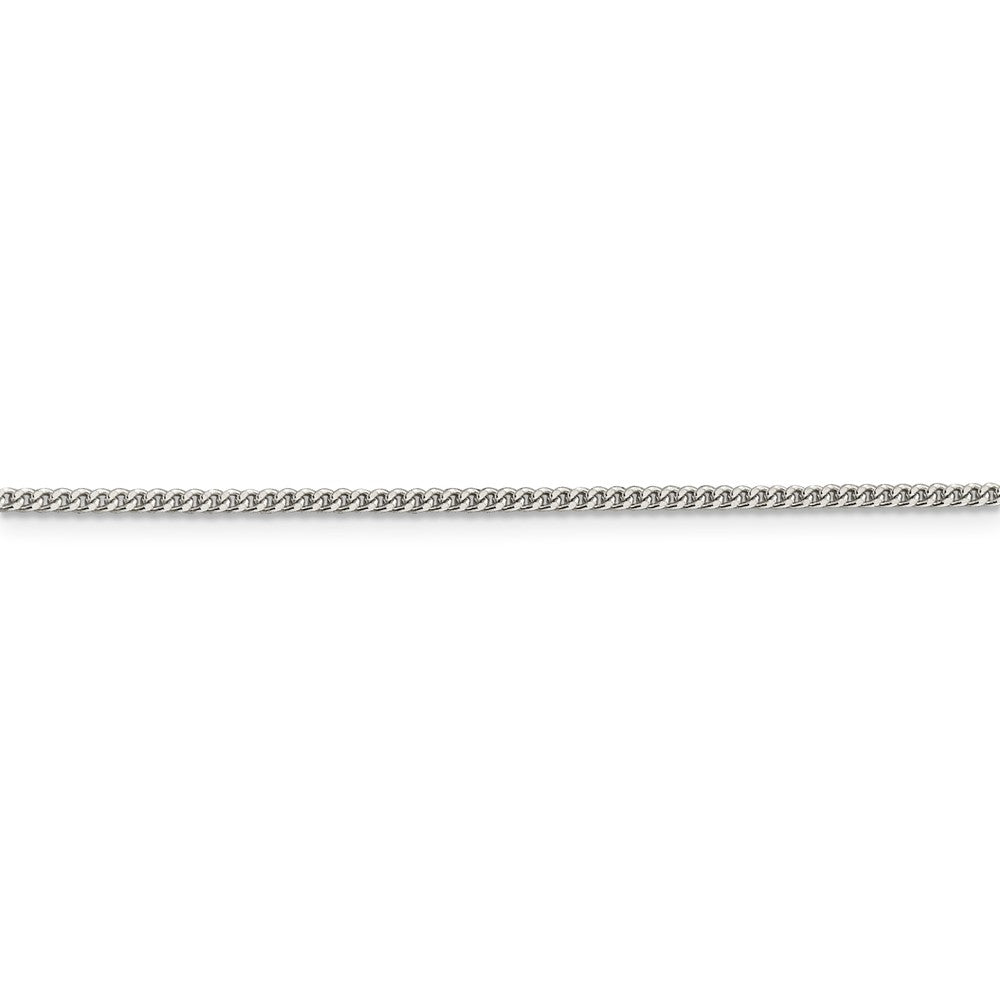 Alternate view of the Sterling Silver 1.75mm Solid Curb Chain Anklet by The Black Bow Jewelry Co.