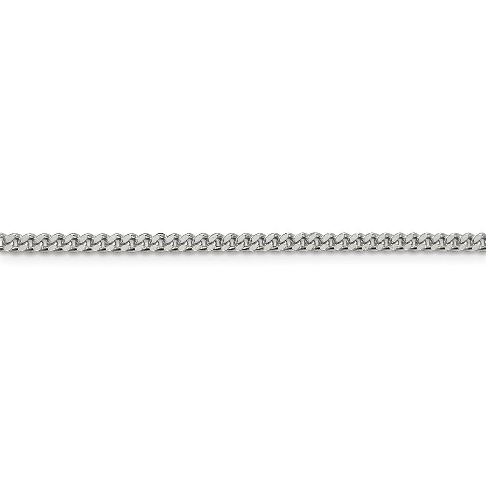 Alternate view of the Sterling Silver 3mm Solid Curb Chain Anklet by The Black Bow Jewelry Co.