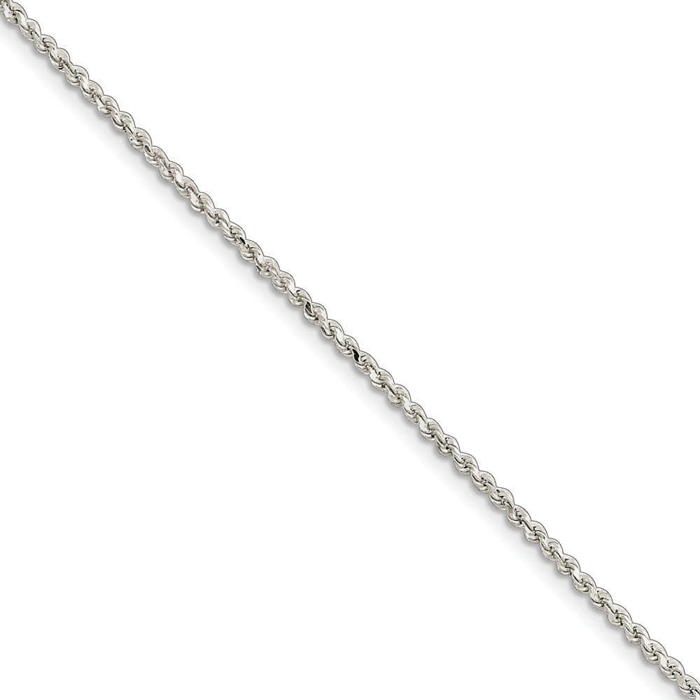 Sterling Silver Adjustable Diamond-Cut Rope Anklet, 9 Inch, Item A8429-09 by The Black Bow Jewelry Co.