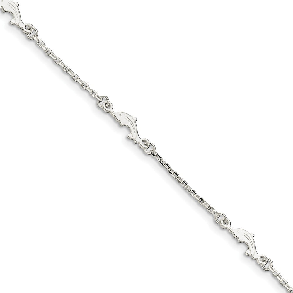 Black Bow Jewelry Company 1 mm, Sterling Silver, Cable Chain Anklet - 10 inch by The Black Bow Jewelry Co.