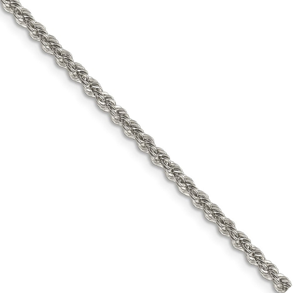 Sterling Silver 2.5mm Solid Rope Chain Anklet