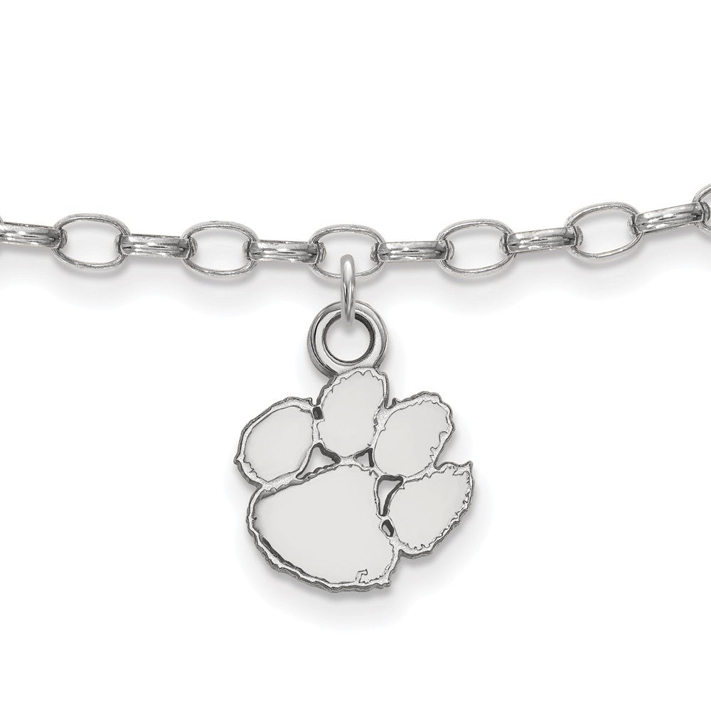 Sterling Silver Clemson University Anklet, 9 Inch, Item A8772 by The Black Bow Jewelry Co.