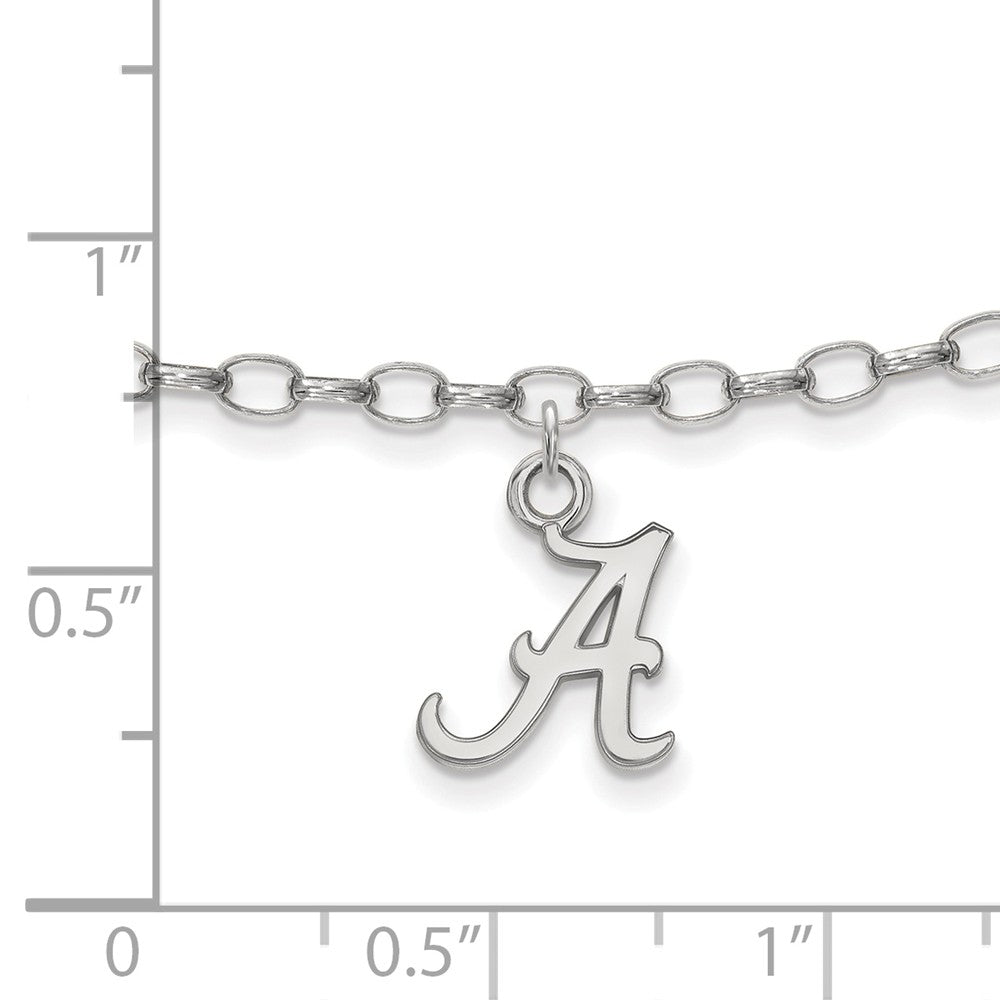 Alternate view of the Sterling Silver University of Alabama Anklet, 9 Inch by The Black Bow Jewelry Co.