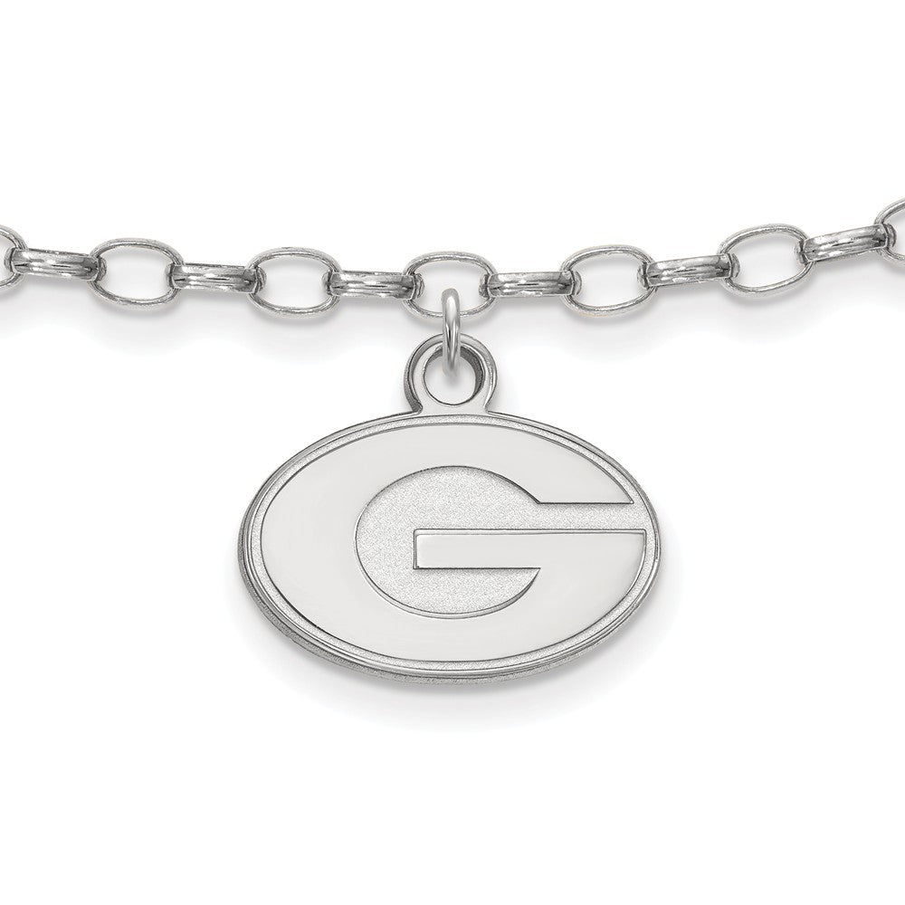 Sterling Silver University of Georgia Anklet, 9 Inch, Item A8783 by The Black Bow Jewelry Co.