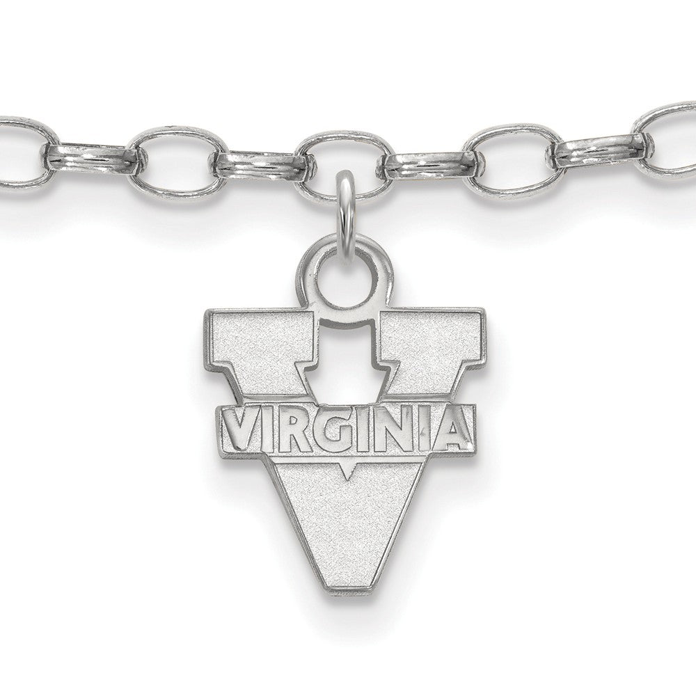 Sterling Silver University of Virginia Anklet, 9 Inch, Item A8791 by The Black Bow Jewelry Co.