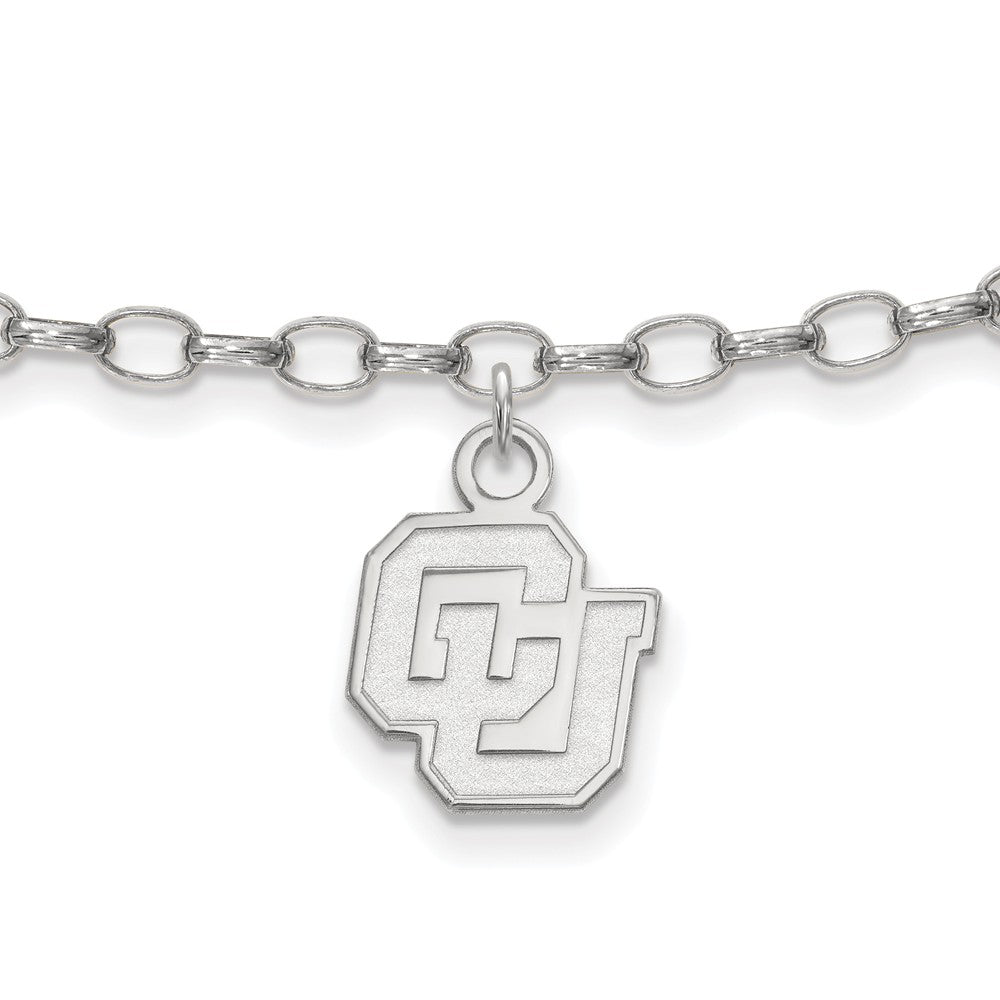 Sterling Silver University of Colorado Anklet, 9 Inch, Item A8795 by The Black Bow Jewelry Co.