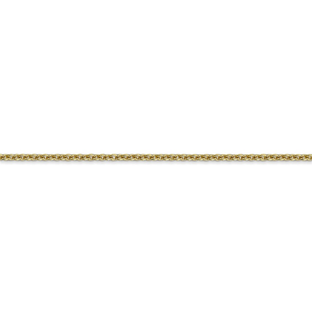 Alternate view of the 2mm 10k Yellow Gold Solid Cable Chain Anklet by The Black Bow Jewelry Co.